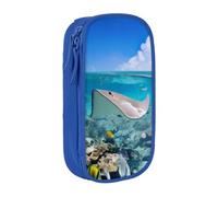 GMSGHJHDR Large Capacity Pencil Pen Case Colorful Fishes 3D Print School Stationery Organizer Bag with Compartments Zip, Pencase Pencil Pouch for Girls Boys Students College Office