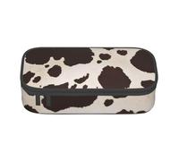 GMSGHJHDR Large Capacity Pencil Pen Case Cow Fur Print 3D Print, School Stationery Organizer Bag with Zip Compartments, Pencil Pouch for Girls Boys Students