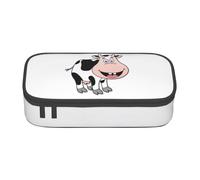GMSGHJHDR Large Capacity Pencil Pen Case Cute Cow 3D Print, School Stationery Organizer Bag with Zip Compartments, Pencil Pouch for Girls Boys Students