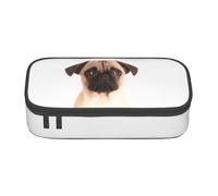 GMSGHJHDR Large Capacity Pencil Pen Case Cute Cry Pug 3D Print, School Stationery Organizer Bag with Zip Compartments, Pencil Pouch for Girls Boys Students