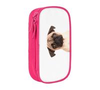 GMSGHJHDR Large Capacity Pencil Pen Case Cute Cry Pug 3D Print School Stationery Organizer Bag with Compartments Zip, Pencase Pencil Pouch for Girls Boys Students College Office