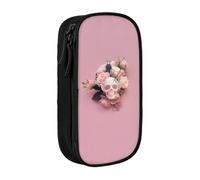 GMSGHJHDR Large Capacity Pencil Pen Case Floral and Skull 3D Print School Stationery Organizer Bag with Compartments Zip, Pencase Pencil Pouch for Girls Boys Students College Office