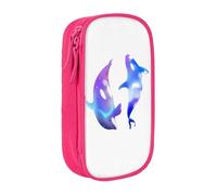 GMSGHJHDR Large Capacity Pencil Pen Case Orca Killer Whale 3D Print School Stationery Organizer Bag with Compartments Zip, Pencase Pencil Pouch for Girls Boys Students College Office