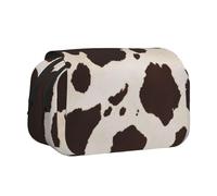 GMSGHJHDR Large Pencil Case Cow Fur Print 3D Print Double Clamshell Pen Case, Double Zippers Pencil Pen Bag Pouch Stationery Storage Organizer for School, Students, Girls, Boys