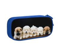 GMSGHJHDR Lazy Dog 3D Print Large Capacity Pencil Pen Case, School Stationery Organizer Bag with Compartments Zip, Pencase Pencil Pouch for Girls Boys Students College Office