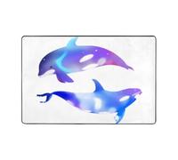 GMSGHJHDR Rugs For Living Room 120x182cm Orca Killer Whale Area Rug Living Room Washable Carpet Rug Soft Entryway Carpet, Anti-Slip Backing Modern Bedroom Rugs For Dining Room Bedroom Office