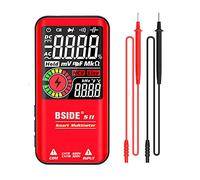 GMtes Digital Smart Multimeter Rechargeable, 3.5" LCD Voltage Tester Analog Bargrap 9999 Counts DMM Smart DC AC Voltage Capacitor Multitester,Red