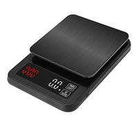 GMtes Precision Electronic Kitchen Scale 5kg/0.1g 10kg/1g LCD Digital Drip Coffee Scale with Timer Weight Balance Household Scale,10kg*1g