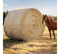 GmTonty Large Round Bale Hay Net for Horses, 5x5 ft Hay Nets for Horses Slow Feed Knotless, Slow Feeder Hay nets for Horses, Fits Round Bales 4x4ft and 5x5ft, Square Bales 3x3x8ft and 4x4x8ft