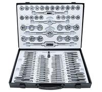 GMTOOLS 110PCS Tap and Die Set, Metric Size Standard Threading Tool Set M2-M18 with Adjustable Handles, Accessories and Storage Case, Tap & Die Set for Cutting External and Internal Threads