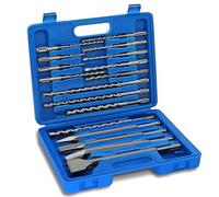 GMTOOLS 17PCS Rotary Hammer Drill Bits and Chisel Set, SDS Plus Carbide-Tipped Concrete Masonry Hole Tool Drill Bits and Chisels Set for Concrete, Stone, Brick, with Portable Storage Case