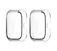 GMUJIAO [2 Pack Compatible with Honor Choice Haylou Watch for Hard Protective Case,Full Screen Coverage Protective Case Cover,Screen Protector Built-in Tempered Glass[Anti-Scratch]-Transparent