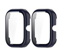 GMUJIAO [2 Pack Compatible with Honor Choice Haylou Watch for Hard Protective Case,Full Screen Coverage Protective Case Cover,Screen Protector Built-in Tempered Glass[Anti-Scratch]-Blue