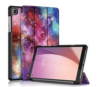 GMUJIAO Case Compatible with Lenovo Tab M8 4th Gen 8 inch,Stand Function Ultra Thin PU Leather Phone Case with Three Folding Holder[Anti Fall]-Galaxy