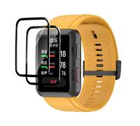 GMUJIAO Compatible with Huawei Watch D2 Silicone Strap, 2 Screen Protector, Soft Silicone Strap [Anti-Scratch] - Yellow