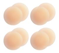 Gmumu Ultra Thin Nippleless Cover Women's Silicone Nipplecovers Reusable Pasties Invisible Breast Petals for Women, 4 Pairs (Beige)