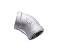 GMVGKLCPCF 1/4'' - 2'' BSP Female Thread 304 Stainless Steel Equal 45 Degree Elbow DN8 DN50 Water Pipe Fitting SS304 Joint Connector(3/8")