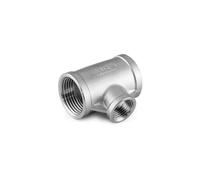 GMVGKLCPCF 1/4'' - 2'' BSP Female Thread Reducing Tee Type 304 Stainless Steel DN6 DN50 Water Casting Pipe Fitting Joint 3 Ways Connector(DN32-DN15)