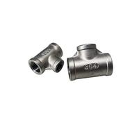 GMVGKLCPCF 304 Stainless Steel Female Threaded 3 Way Tee T Pipe Fitting 1/2 Inch Connector(4")