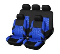 GMVZGQW Car Seat Covers Set Universal Fit Most Car Seat Covers with Tyre Detail, Suitable for Independent Seat Covers as Replacement, Blue, 2/5 Pieces