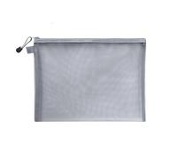 GMVZGQW Mesh Pouch Bags Nylon Mesh File Bag A4 A5 A6 Transparent Zipper Test Paper Information Bag Office Student Pen Bag Subject Bag Puzzle Storage Bag For Travel(GREY,A4(33.5X24cm))
