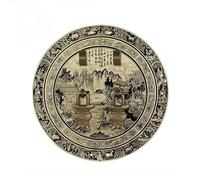 GMVZGQW Pull Handle Antique Copper Handle Old-Fashioned Cabinet Wardrobe Cabinet Door Brass Retro Round Door Knocker Handles for Furniture for Cabinet Door(Single Hole,14cm)
