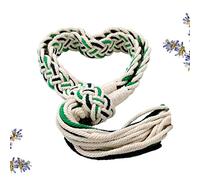 GMWJINQ Green Wedding Lasso Handfasting Cord in Natural Cotton - Traditional Celtic Pattern