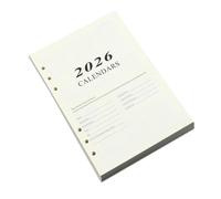 GmwyCzV 2026 A5 Daily Diary Replacement, 6 Holes One Day Per Page Refill Diary A5 Rings, Daily Planner with Monthly Dividers, Note, Contact, January 2026 to December 2026