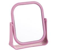 GmwyCzV Cosmetic Mirror, Makeup Mirror, Square Standing, Small Table Mirror with 360° Rotation, 19.5 x 16 cm Standing Mirror, Table Mirror for Dressing Table, Desk, Bathroom, Bedroom (Purple)