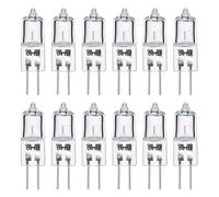 GMY G4 12 Pack Halogen Light Bulbs 10W 12V 2800K Warm White Dimmable 2-Pin Capsule Lamps, High CRI No Flicker for Cooker Hood Bathroom Lava Cabinet Table Downlight Kitchen Ceiling Lamp