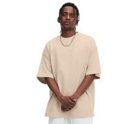 GMYG Accessible Luxury Essentials Men's Oversize Heavyweight 100% Cotton T-Shirt, 10.2oz/yd² Heavy Ounce, Drop-Shoulder Crew Neck Short Sleeve Tops(Khaki,M)