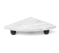 GMYIAK Marble Riser Decor Pedestal Tray, Decorative Pedestal Stand for Kitchen Counter Display (White-S)