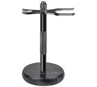 GMYIAK Razor and brush stand, razor holder with marble base is more stable, the base does not rust and the fitted protective distance protects your worktop, a gift (black)