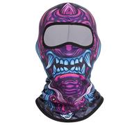 GMYIAK Skull Print Balaclava, Motorcycle Cycling Neck Warmer, Balaclava Face Mask for Bike Skateboard Snowboard Outdoor Sport, Halloween Costume Mask for Horror Party (Polyester, 3)