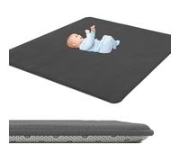 GmyoieqI Baby Crawling Mat 3 cm Thick, Children's play Mat Large Non-Slip 40 x 80 cm Low Pile Nursery Rugs & Carpets for Children's Room Living Room Bedroom Yoga Mat Tatami Playroom Dark Grey