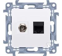 GN.1-KR.ANTEN.TYPE F RJ45 CAT.5E WHITE S CASFRJ455.01/11