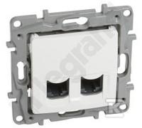GN.2xRJ45 CAT.6 UTP WHITE NILOE 764574