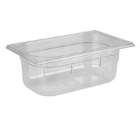 GN container polycarbonate GN 1/4, 100 mm deep, 2,5 ltr. transparent polycarbonate
