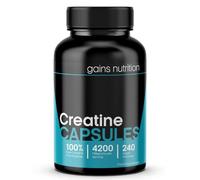 GN Creatine Capsules | 240 Creatine Monohydrate Capsules for Men & Women | High Strength 4200mg Creatine-Monohydrate Per Serving | Non-GMO, Gluten & Filler Free