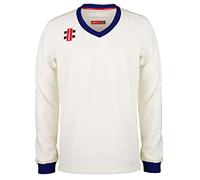 GN Pro Performance Adult Cricket Sweater - Ivory/Navy - New for 2023 (L)