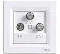Satellite TV antenna socket end 1 dB white Asfora EPH3600121