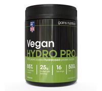 GN Vegan Hydro Pro Hydrolysed Protein Powder Tub | 500g Unflavoured Pea Protein Powder - Hydrolysed & Plant Based | 25g per Serving | Pea Protein Isolate | Non-GMO