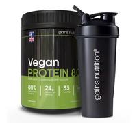 GN Vegan Protein 80, Pea Protein Blend, Plant-Based, 24g Protein per Serving, 1kg, with 600ml Shaker