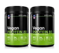 GN Vegan Protein 80, Pea Protein, Plant-Based, 24g Protein per Serving, 1kg Tub, 2 Pack Bundle