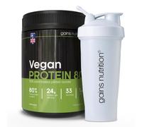 GN Vegan Protein 80, Pea Protein, Plant-Based, 24g Protein per Serving, Under 120 Calories, 1kg, with 600ml Shaker