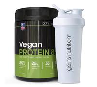 GN Vegan Protein 85, Pea Protein, Plant-Based, No Artificial Flavourings, 25.5g Protein per Serving, 1kg, with 600ml Shaker