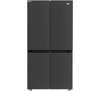 GN446224VPZ Pro HarvestFresh American Style Fridge Freezer - 572L Capacity, Black Steel Finish, Frost Free, NeoFrost Dual Cooling, Non-Plumbed Water Dispenser, E Energy Rated