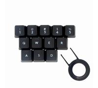 GNAFETS Gaming Keycaps Replacement Compatible with Romer-G Switch Logitech G310 G413 G613 G810 K840 G910 Mechanical Keyboard (Black / 12 Keys)