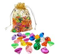GNALIA Diamonds 60 Pieces Coloured Acrylic 20 mm for Diving Swimming Pool Toys Children Decorative Crystals