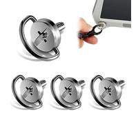 GNALIA Pack of 4 M4 Screw Stainless Steel M4 Screw with Lifting Ring Eye Bolt Stainless Steel Screw Quick Install Metal Screw Eye Screw for Dji Mini 3 Pro RC Remote Control Computer Monitor Base Screw